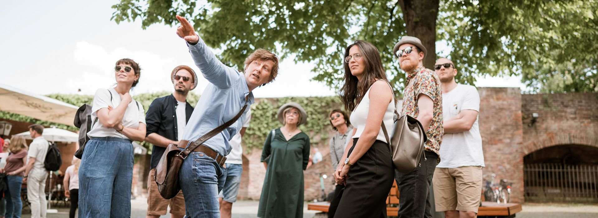 Stadtführungsgruppe im Ulmer Fischerviertel